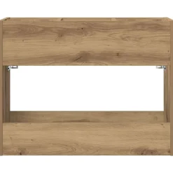 vidaXL Productos Del Hogar-Soporte de Sombrilla Roble artesanal 65 x 24 x 50 cm