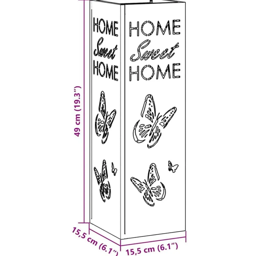 vidaXL Productos Del Hogar-Soporte de Sombrilla 15,5 x 15,5 x 49 cm Metal