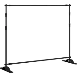 vidaXL Soporte de telón de fondo acero negro 254x243 cm Outlet