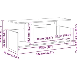vidaXL Muebles Tv-Soporte de TV 102 x 35 x 45 cm Madera de ingeniería