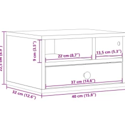 vidaXL Electrónica-Soporte impresora madera ingeniería 40x32x22,5 cm