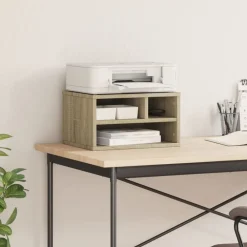 vidaXL Soporte impresora madera ingeniería 40x32x22,5 cm Roble Sonoma