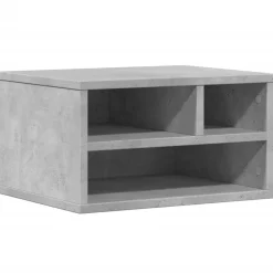 vidaXL Soporte impresora madera ingeniería gris hormigón 40x32x22,5 cm Gris hormig&oacute;n