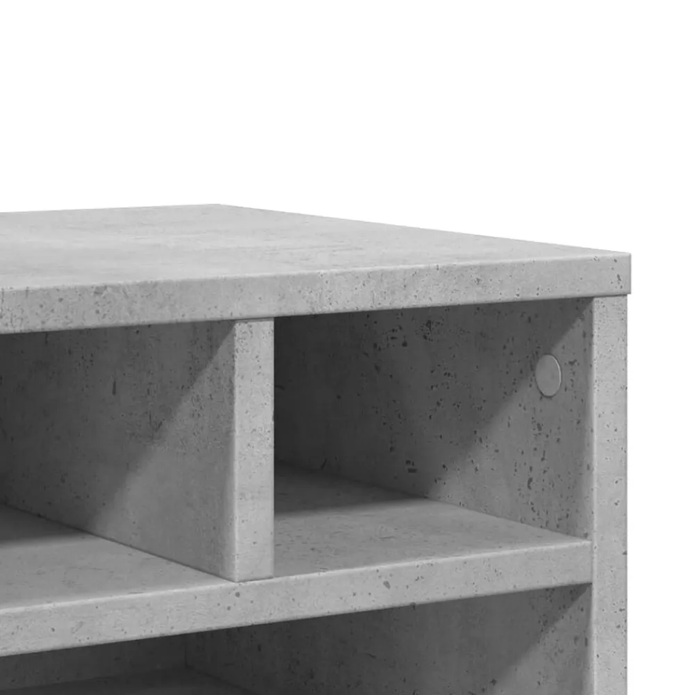 vidaXL Soporte impresora madera ingeniería gris hormigón 40x32x22,5 cm Gris hormigón