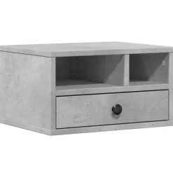 vidaXL Soporte impresora madera ingeniería gris hormigón 40x32x22,5 cm Gris hormig&oacute;n Discount