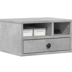 vidaXL Soporte impresora madera ingeniería gris hormigón 40x32x22,5 cm Gris hormig&oacute;n Discount