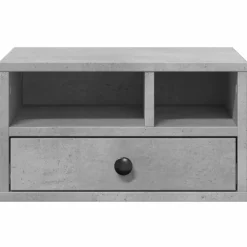 vidaXL Soporte impresora madera ingeniería gris hormigón 40x32x22,5 cm Gris hormig&oacute;n Discount