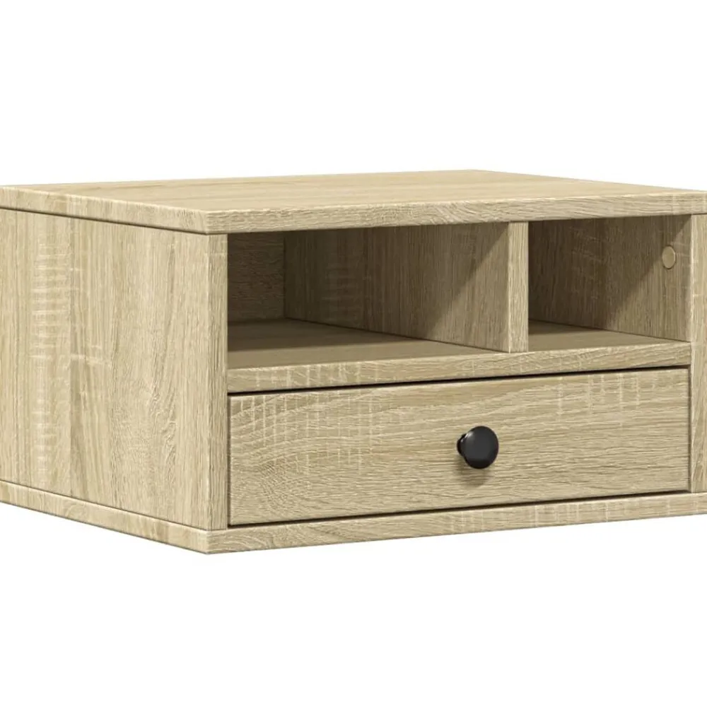 vidaXL Soporte impresora madera ingeniería 40x32x22,5 cm Roble Sonoma New