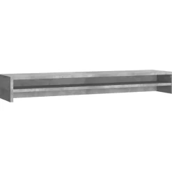 vidaXL Soporte mesa para pantalla contrachapada hormigón 100x24x13cm Gris hormig&oacute;n Hot