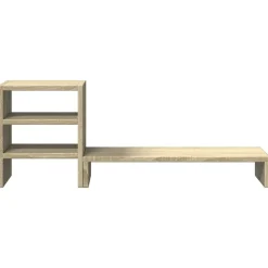 vidaXL Electrónica-Soporte monitor con organizador escritorio madera