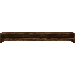 vidaXL Soporte monitor madera contrachapada 100x24x13 cm Roble ahumado New