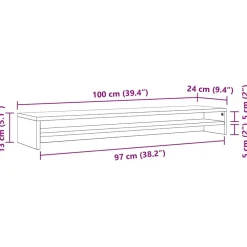 vidaXL Soporte monitor madera contrachapada 100x24x13 cm Roble ahumado New