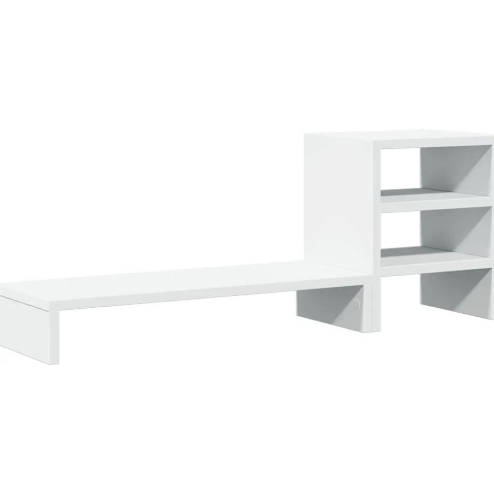 vidaXL Electrónica-Soporte monitor organizador escritorio madera ingeniería