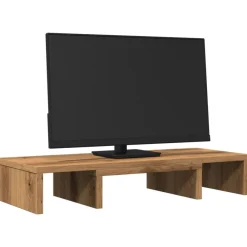 vidaXL Electrónica-Soporte pantalla ajustable madera artisian 60x24x10,5 cm