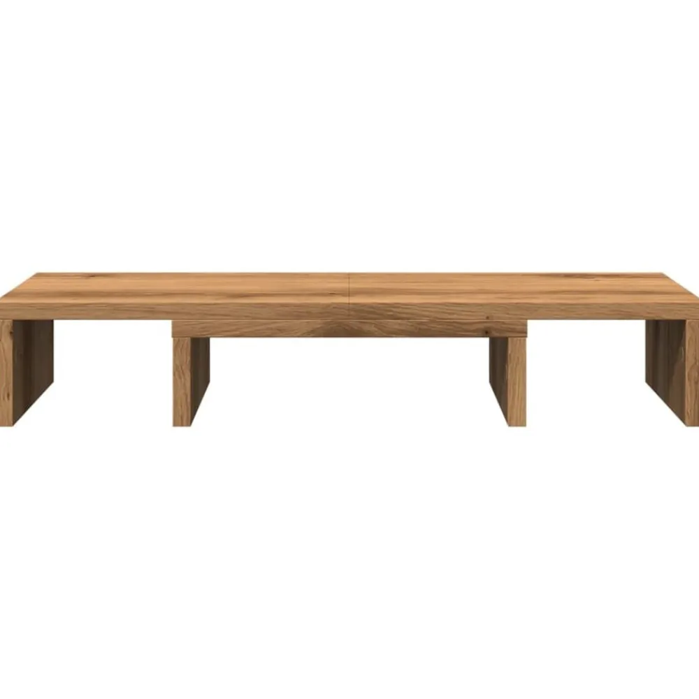 vidaXL Electrónica-Soporte pantalla ajustable madera artisian 60x24x10,5 cm