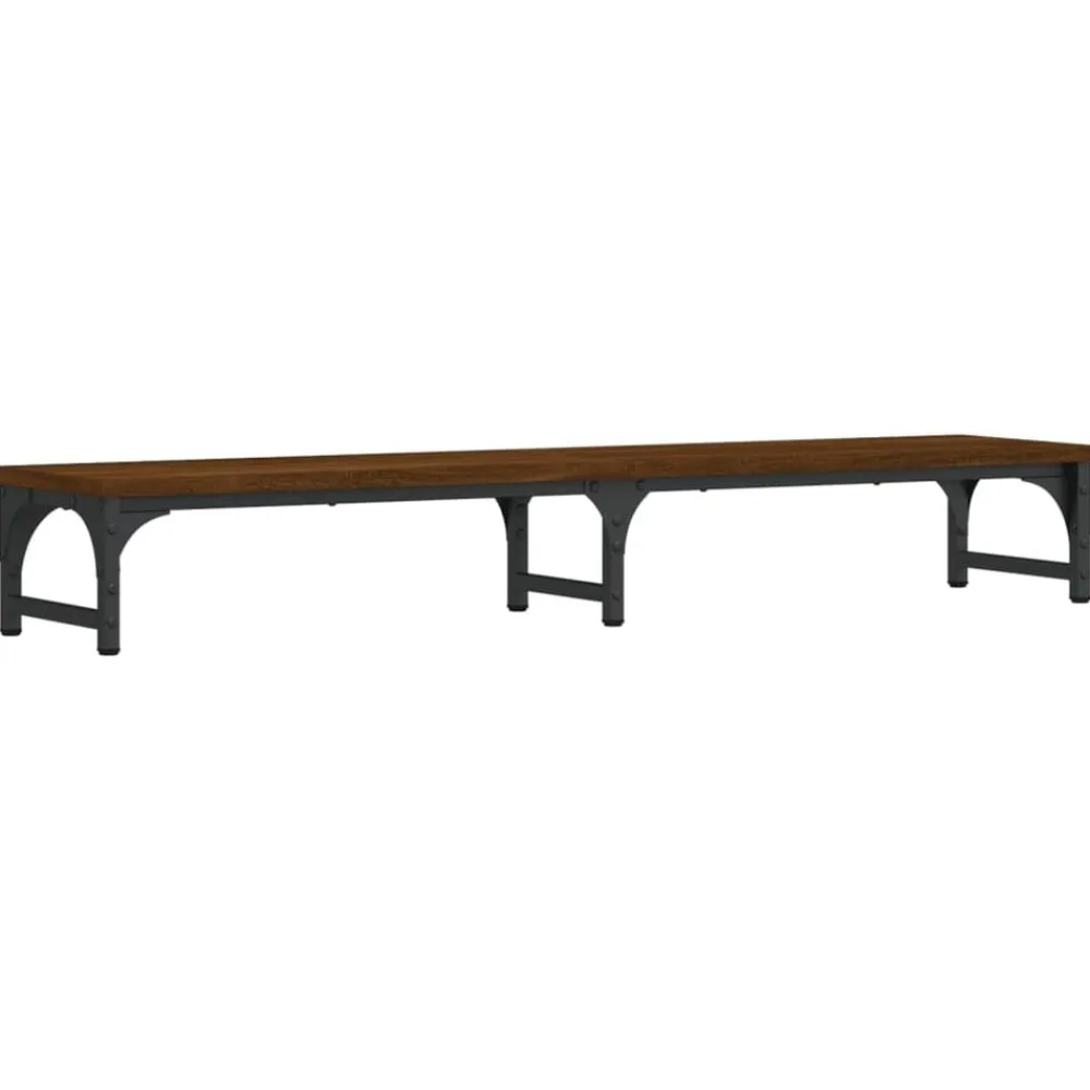vidaXL Electrónica-Soporte pantalla madera ingeniería marrón roble 105x23x15,5 cm