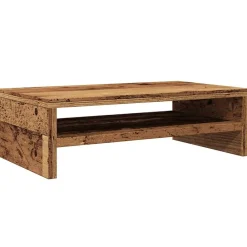 vidaXL Soporte pantalla madera contrachapada madera vieja 42x24x13 cm Madera antigua Hot