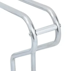 vidaXL Actividades Al Aire Libre-Soporte para 2 bicicletas suelo independiente acero galvanizado