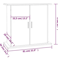 vidaXL Soporte para acuario de 81x36x73 cm de madera de ingeniería Roble Sonoma Discount