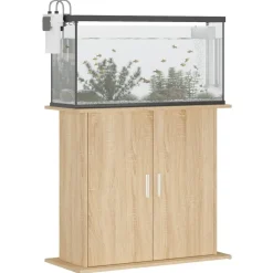 vidaXL Soporte para acuario de 81x36x73 cm de madera de ingeniería Roble Sonoma Discount