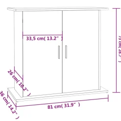 vidaXL Soporte para acuario de hormigón gris 81x36x73 cm de madera sintética Gris hormigón Hot