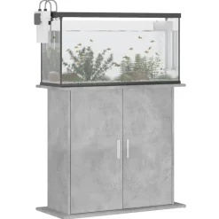 vidaXL Soporte para acuario de hormigón gris 81x36x73 cm de madera sintética Gris hormigón Hot