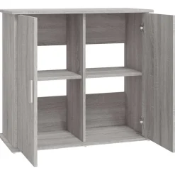 vidaXL Soporte para acuario madera ingeniería 81x36x73 cm Gris sonoma Best