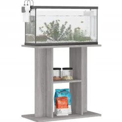 vidaXL Productos Para Mascotas-Soporte para acuario Sonoma gris 60x30x60 cm Madera sintética