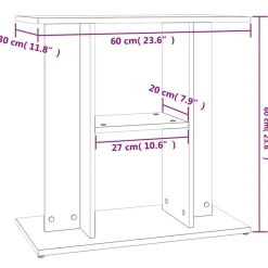 vidaXL Productos Para Mascotas-Soporte para acuario madera de ingeniería 60x30x60 cm
