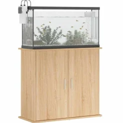 vidaXL Soporte para acuario de 81x36x73 cm de madera de ingeniería Roble Sonoma