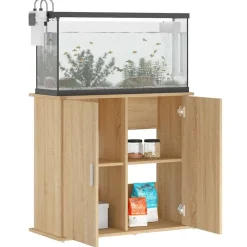 vidaXL Soporte para acuario de 81x36x73 cm de madera de ingeniería Roble Sonoma