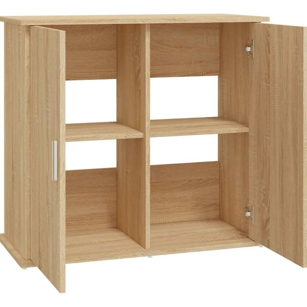 vidaXL Soporte para acuario de 81x36x73 cm de madera de ingeniería Roble Sonoma