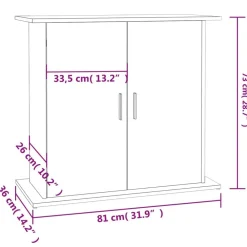 vidaXL Productos Para Mascotas-Soporte para acuario madera ingeniería 81x36x73 cm