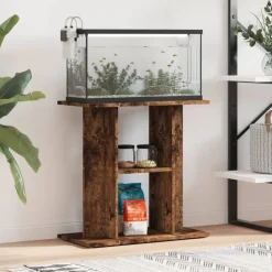 vidaXL Soporte para acuario de 60x30x60 cm de madera de ingeniería Roble ahumado Discount