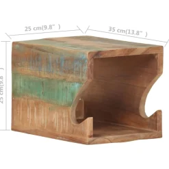 vidaXL Piezas Y Accesorios Para Vehículos-Soporte para bicicletas de pared 35x25x25 cm madera reciclada