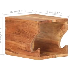vidaXL Soporte para bicicletas de pared madera de acacia 35x25x25 cm Outlet