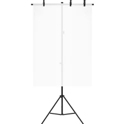 vidaXL Soporte para fondos en forma de T negro 91x60x(70-200) cm New