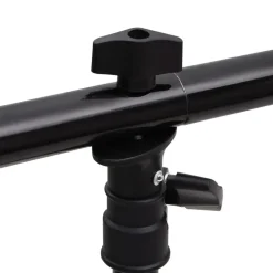 vidaXL Soporte para fondos en forma de T negro 91x60x(70-200) cm New