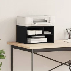 vidaXL Soporte para Impresora 40 x 32 x 22,5 cm Roble negro Clearance