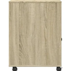 vidaXL Soporte para impresora con ruedas 60x50x67 cm Roble Sonoma Online
