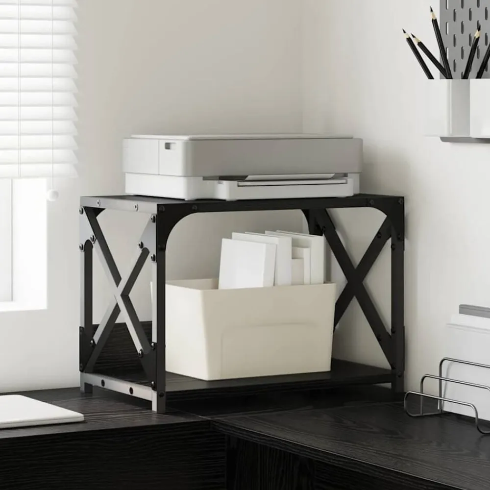 vidaXL Soporte para Impresora 44 x 26 x 31.5 cm Roble negro Online