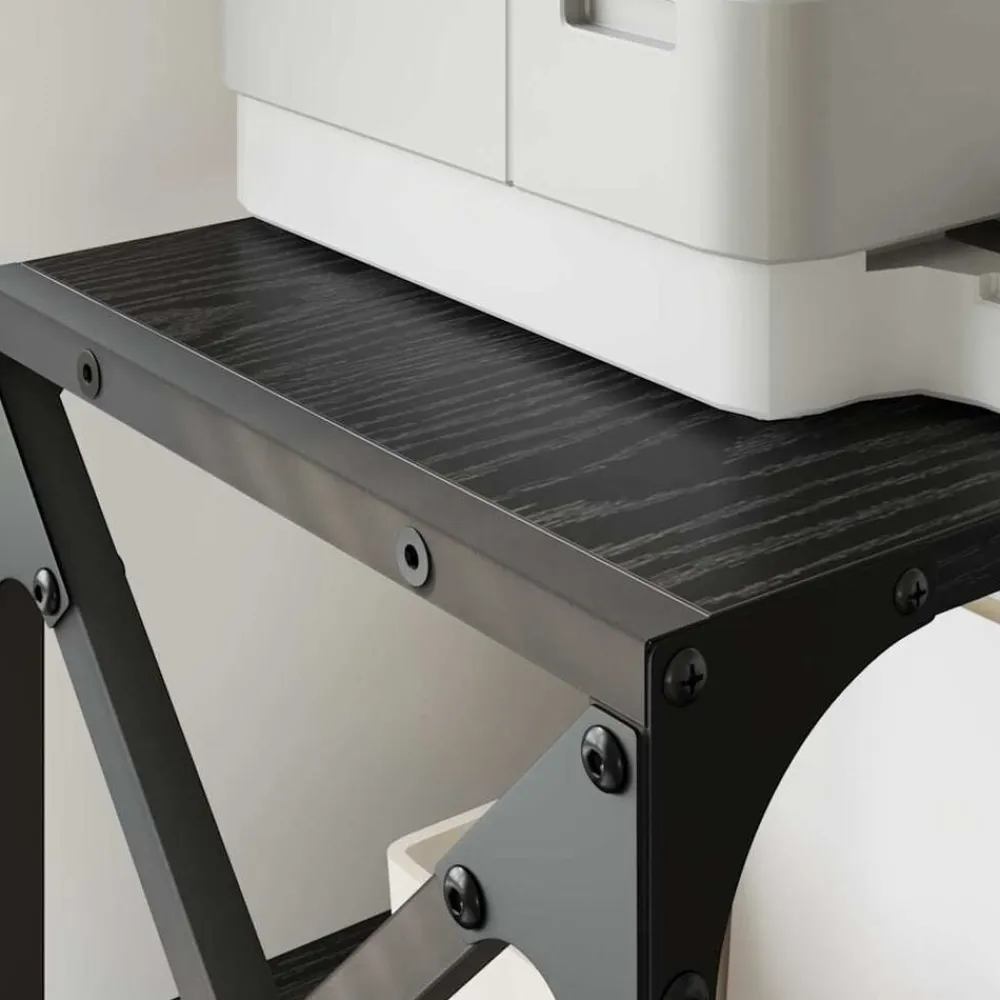 vidaXL Soporte para Impresora 44 x 26 x 31.5 cm Roble negro Online
