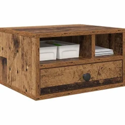 vidaXL Soporte para Impresora con cajón 40 x 32 x 24 cm Madera vieja Outlet