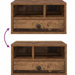 vidaXL Soporte para Impresora con cajón 40 x 32 x 24 cm Madera vieja Outlet