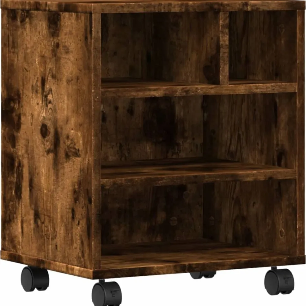 vidaXL Electrónica-Soporte para impresora con ruedas 41x32x48 cm