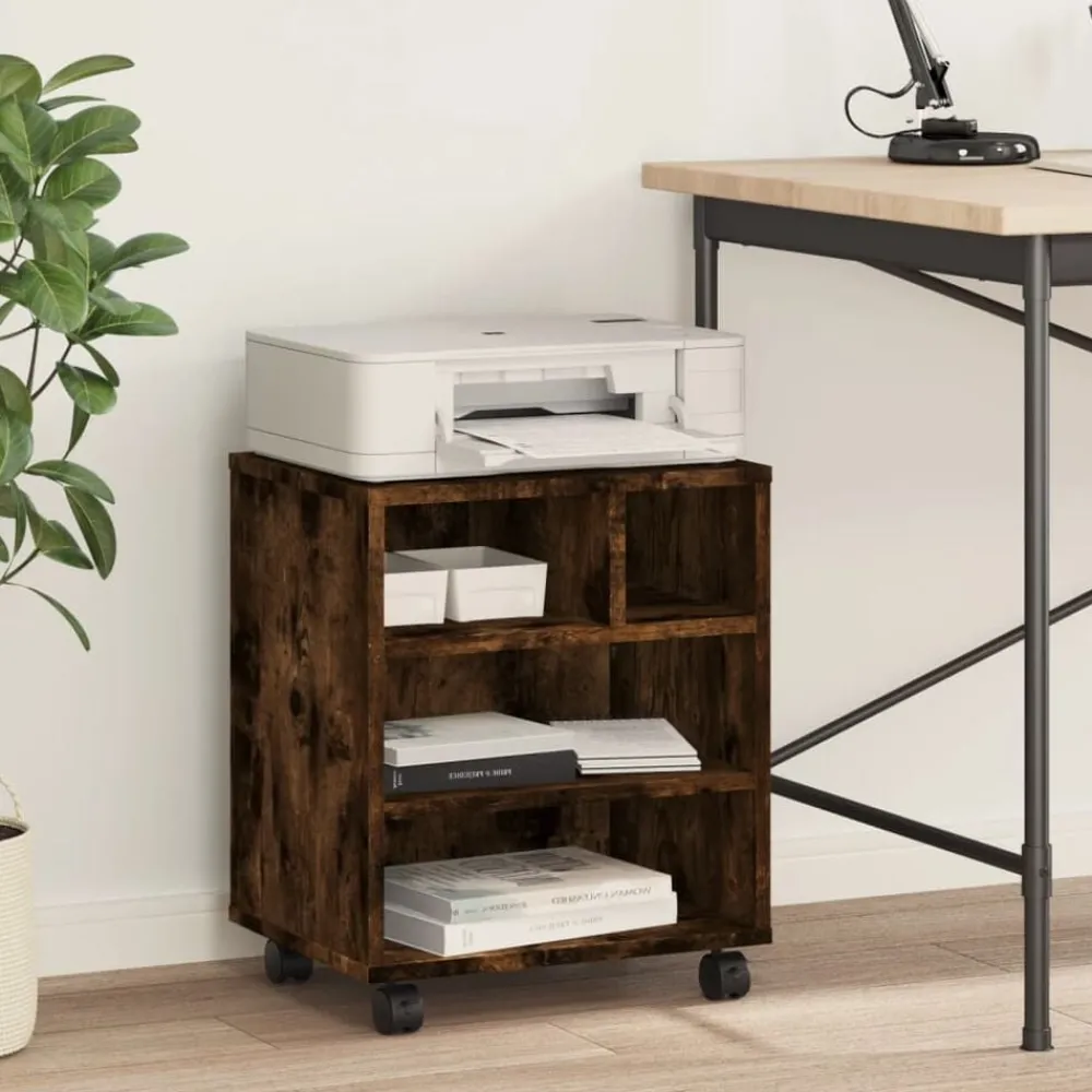 vidaXL Electrónica-Soporte para impresora con ruedas 41x32x48 cm