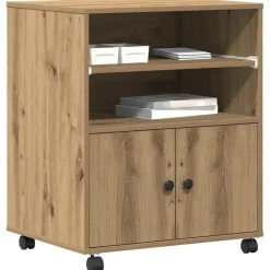 vidaXL Soporte para Impresora Roble artesanal 60 x 48 x 74 cm Roble artisan Outlet