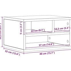 vidaXL Soporte para Impresora Roble artesanal 40 x 32 x 22,5 cm Roble artisan