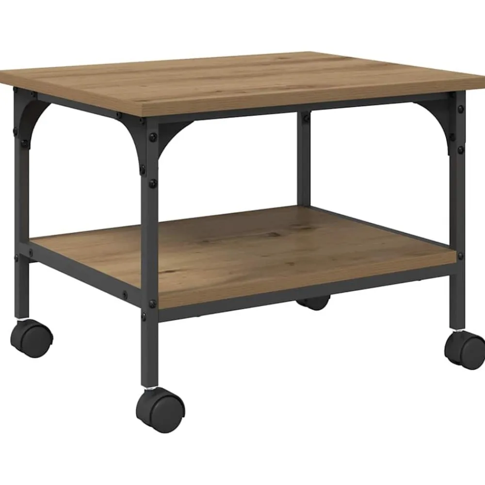 vidaXL Electrónica-Soporte para Impresora Roble artesanal 50 x 40 x 38 cm