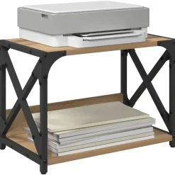 vidaXL Electrónica-Soporte para Impresora Roble artesanal 44 x 26 x 31.5 cm